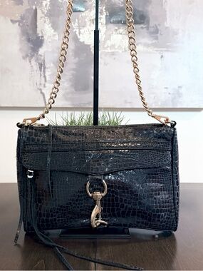Rebecca Minkoff MAC Croc Embossed Large Crossbody